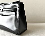 Hermes Kelly Box Leather Black Bag Size 22 x 13 x 7 cm - 3