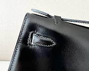 Hermes Kelly Box Leather Black Bag Size 22 x 13 x 7 cm - 4