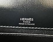 Hermes Kelly Box Leather Black Bag Size 22 x 13 x 7 cm - 6
