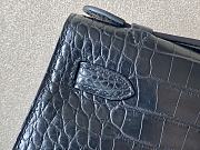 Hermes Kelly Alligator Leather Black Bag Size 22 x 13 x 7 cm - 3