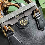 Gucci GG Diana Small Tote Bag Black Size 22 x 20.5 x 11.5 cm - 4