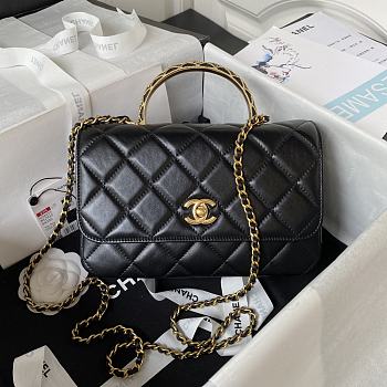 Chanel Handle Bag Black AS4233 Size 21 x 22 x 6.5 cm