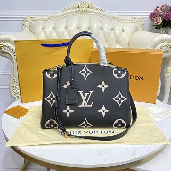 Louis Vuitton LV Grand Palais Bicolor Monogram Empreinte Leather Black M45842 Size 34 x 24 x 15 cm