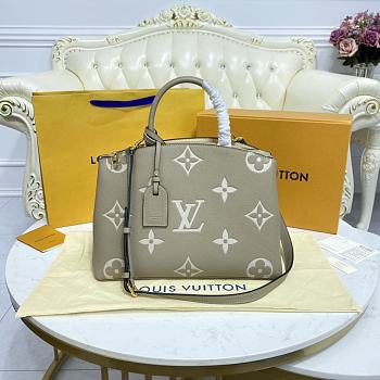 Louis Vuitton LV Grand Palais Bicolor Monogram Empreinte Leather Gray M45842 Size 34 x 24 x 15 cm