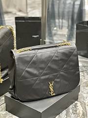 YSL Saint Laurent Jamie Quilted Leather Shoulder Bag Black Size 43 × 29 × 9 cm - 2