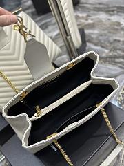 YSL Caviar Large Tote Bag White Size 33 × 22 × 15 cm - 6