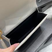 YSL Caviar White HandBag Size 21 × 6 × 3 cm - 6