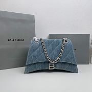 Balenciaga Medium Crush Denim Shoulder Bag Size 31 cm - 1