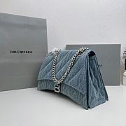 Balenciaga Medium Crush Denim Shoulder Bag Size 31 cm - 5