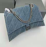 Balenciaga Medium Crush Denim Shoulder Bag Size 31 cm - 2