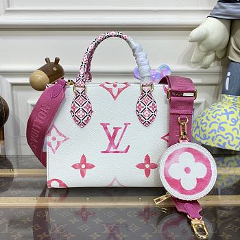 Louis Vuitton Onthego Hanbag Pink M22976 Size 25 x 19 x 11.5 cm