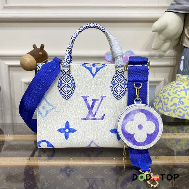 Louis Vuitton Onthego Hanbag Blue M22976 Size 25 x 19 x 11.5 cm - 1