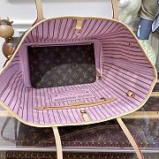 Louis Vuitton Neverfull Medium Handbag M50366 Old Flower Powder Size 31 x 28 x 14 cm - 5