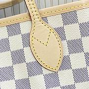 Louis Vuitton Neverfull Medium Handbag M41361 White Grid Apricot Size 31 x 28 x 14 cm - 5