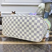 Louis Vuitton Neverfull Medium Handbag M41361 White Grid Apricot Size 31 x 28 x 14 cm - 3