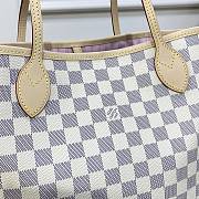 Louis Vuitton Neverfull Medium Handbag M41605 White Grid Powder Size 31 x 28 x 14 cm - 6