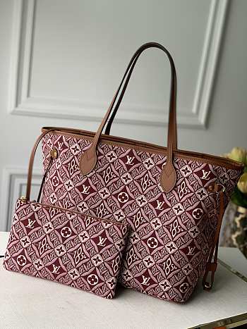 Louis Vuitton Neverfull Medium Handbag M57273 Red Size 31 x 28 x 14 cm