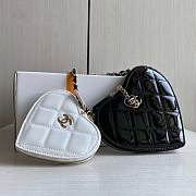 Chanel Heart Calfskin Lambskin Plain Leather Bag Size 15 x 13 x 2 cm - 1