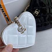 Chanel Heart Calfskin Lambskin Plain Leather Bag Size 15 x 13 x 2 cm - 6