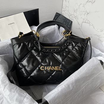 Chanel Shopping Bag Black Size 38 x 23 x 11 cm