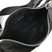 Prada Black Nylon Hobo Bag 1BH204 Re-Edition 2005 Size 22 x 12 x 6 cm - 6