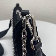 Prada Black Nylon Hobo Bag 1BH204 Re-Edition 2005 Size 22 x 12 x 6 cm - 4