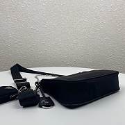 Prada Black Nylon Hobo Bag 1BH204 Re-Edition 2005 Size 22 x 12 x 6 cm - 3