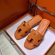 Hermes Slippers Orange  - 6