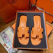 Hermes Slippers Orange  - 4