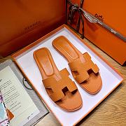 Hermes Slippers Orange  - 3