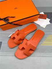 Hermes Slippers Orange 01 - 6