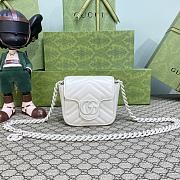  GG Marmont Matelassé Belt Bag White Size 12 x 12.5 x 7 cm - 1
