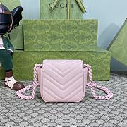 GG Marmont Matelassé Belt Bag Pink Size 12 x 12.5 x 7 cm - 5
