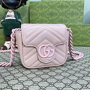 GG Marmont Matelassé Belt Bag Pink Size 12 x 12.5 x 7 cm - 3