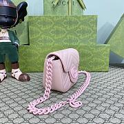 GG Marmont Matelassé Belt Bag Pink Size 12 x 12.5 x 7 cm - 2