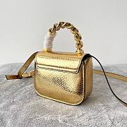Versace Gold Snake Handle Bag Size 16 x 6 x 12 cm - 5
