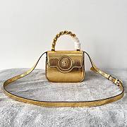 Versace Gold Snake Handle Bag Size 16 x 6 x 12 cm - 4