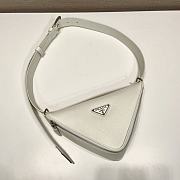 Prada Belt Triangle Bag 2VL039 White Size 25 x 14 x 9 cm - 6