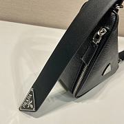 Prada Belt Triangle Bag 2VL039 Black Size 25 x 14 x 9 cm - 5