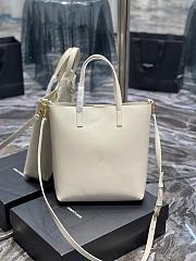 YSL Shopping Tote Bag White Size 25 x 28 x 8 cm - 4
