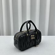 MiuMiu Sheepskin Pleated Bag Black Size 23 x 8 x 12 cm - 4