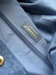 Chanel 22p Denim Graffiti Shopping Bag Blue Size 51 x 43 x 3 cm - 3