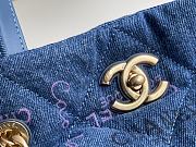 Chanel 22p Denim Graffiti Shopping Bag Blue Size 51 x 43 x 3 cm - 2