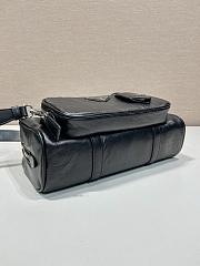 Prada Black Antique Nappa Leather Multi-Pocket Top-Handle Bag Size 24 x 12.5 x 7 cm - 3