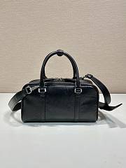 Prada Black Antique Nappa Leather Multi-Pocket Top-Handle Bag Size 24 x 12.5 x 7 cm - 2