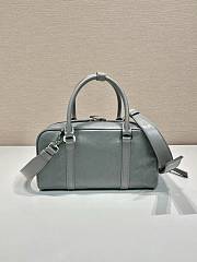 Prada Grey Antique Nappa Leather Multi-Pocket Top-Handle Bag Size 24 x 12.5 x 7 cm - 4