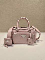 Prada Pink Antique Nappa Leather Multi-Pocket Top-Handle Bag Size 24 x 12.5 x 7 cm - 1