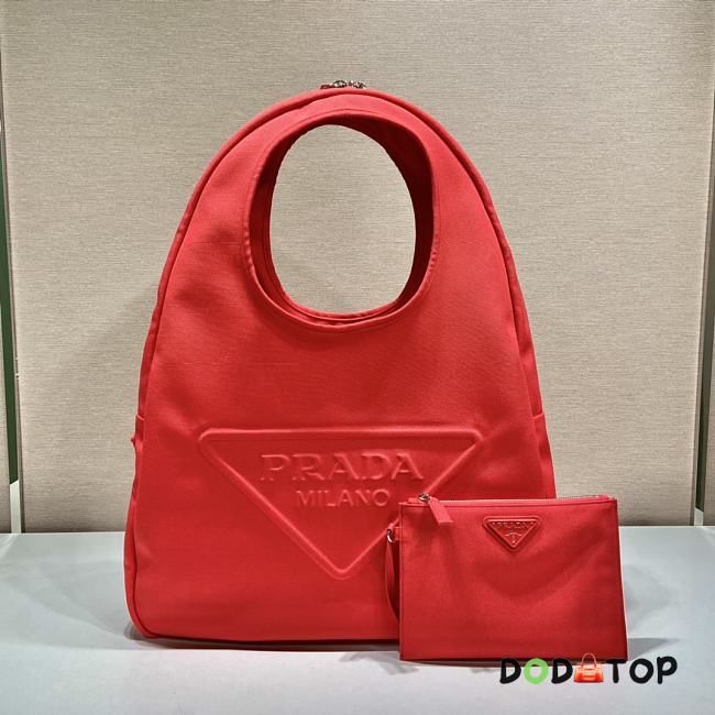 Prada Canvas Tote Bag Red Size 48 x 65 x 12 cm - 1