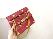 Valentino Garavani Roman Stud Chain Bag Small Red Size 24 x 16 x 10 cm - 6