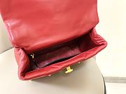 Valentino Garavani Roman Stud Chain Bag Small Red Size 24 x 16 x 10 cm - 4